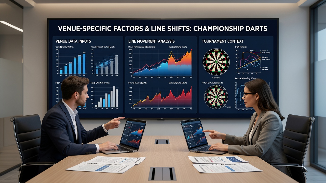 Rugby pitch and darts arena comparison illustrating venue impact on performance data